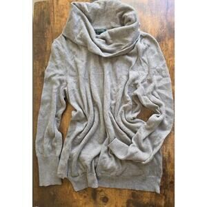✨ Lauren Ralph Lauren Oversized Cowl-Neck Sweater – XL